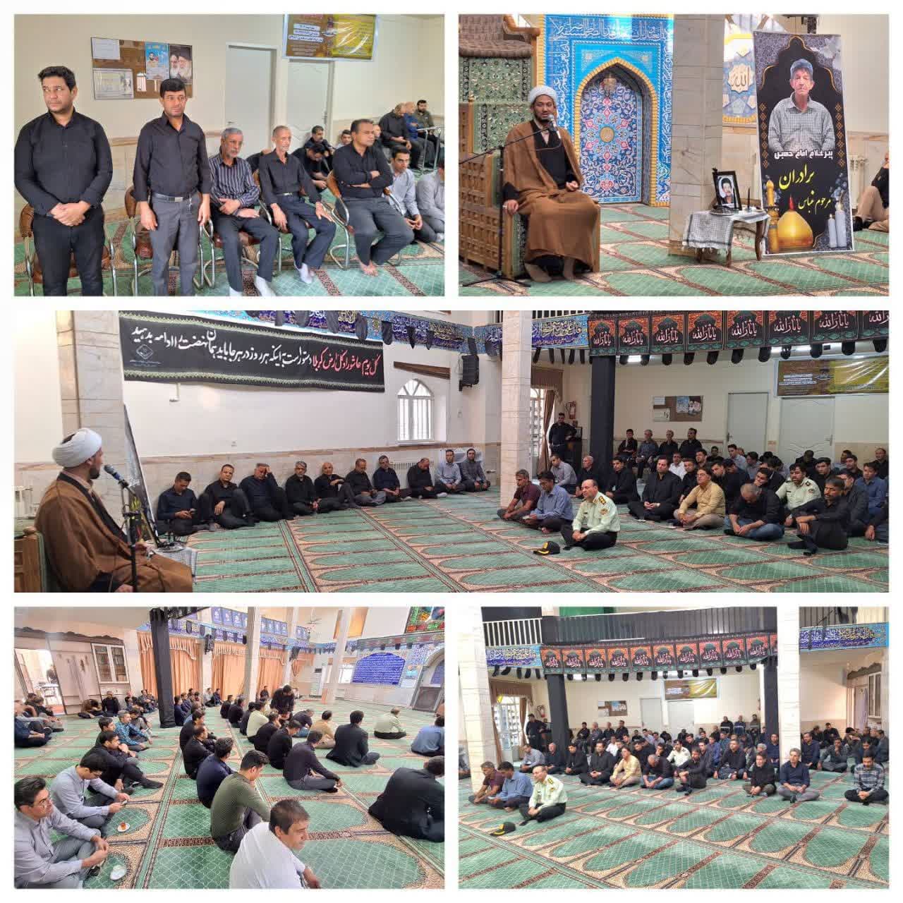 حجت الاسلام زحمتکش در محل مسجد راه آهن ویژه کارمندان اداره کل راه آهن استان سخنرانی کرد